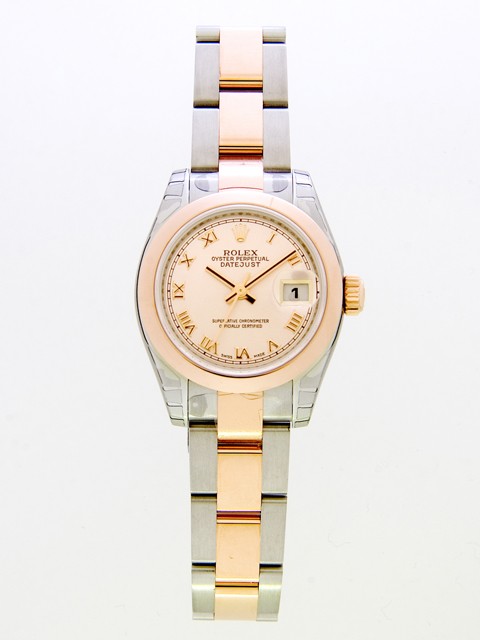 ロレックススーパーコピー ROLEX パーペチュアル デイトジャスト レディース 179161 オイスターブレス ピンクローマ