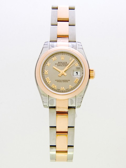 ロレックススーパーコピー ROLEX パーペチュアル デイトジャスト レディース 179161 オイスターブレス グレーローマ