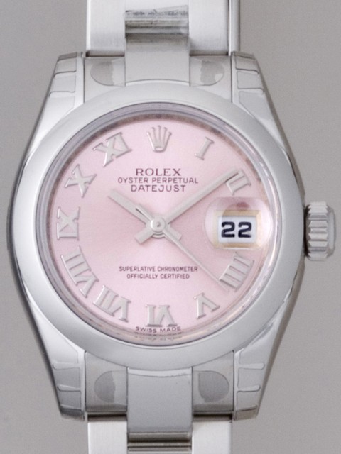 ロレックススーパーコピー ROLEX パーペチュアル デイトジャスト レディース 179160 オイスターブレス 新色ピンクローマ