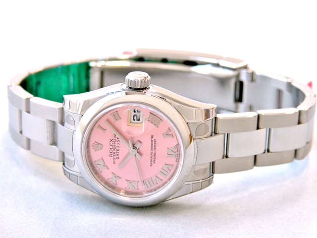 ロレックススーパーコピー ROLEX パーペチュアル デイトジャスト レディース 179160 オイスターブレス 新色ピンクローマ