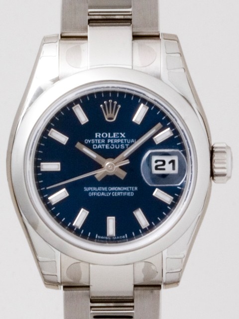 ロレックススーパーコピー ROLEX パーペチュアル デイトジャスト レディース 179160 オイスターブレス ブルーバー