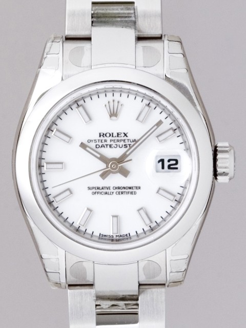 ロレックススーパーコピー ROLEX パーペチュアル デイトジャスト レディース 179160 オイスターブレス ホワイトバー