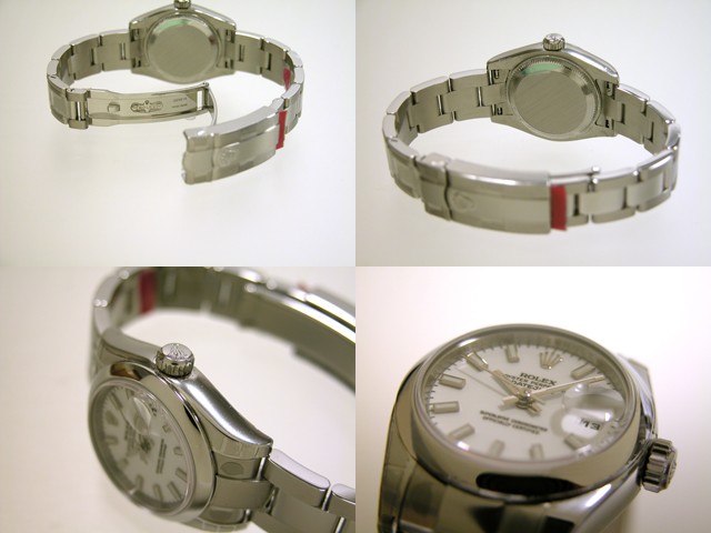 ロレックススーパーコピー ROLEX パーペチュアル デイトジャスト レディース 179160 オイスターブレス ホワイトバー