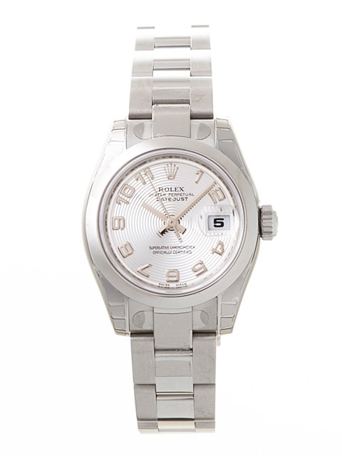 ロレックススーパーコピー ROLEX パーペチュアル デイトジャスト レディース 179160 オイスターブレス シルバーコンセントリックアラビア