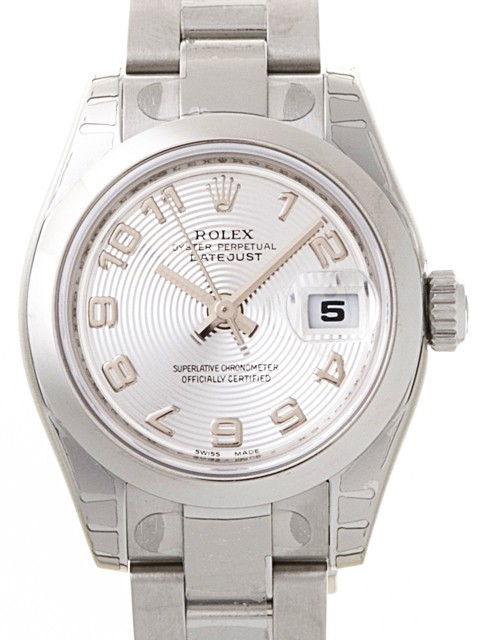 ロレックススーパーコピー ROLEX パーペチュアル デイトジャスト レディース 179160 オイスターブレス シルバーコンセントリックアラビア