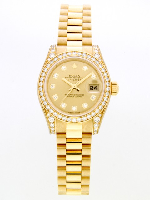 ロレックススーパーコピー ROLEX パーペチュアル デイトジャスト レディース 179158G シャンパン