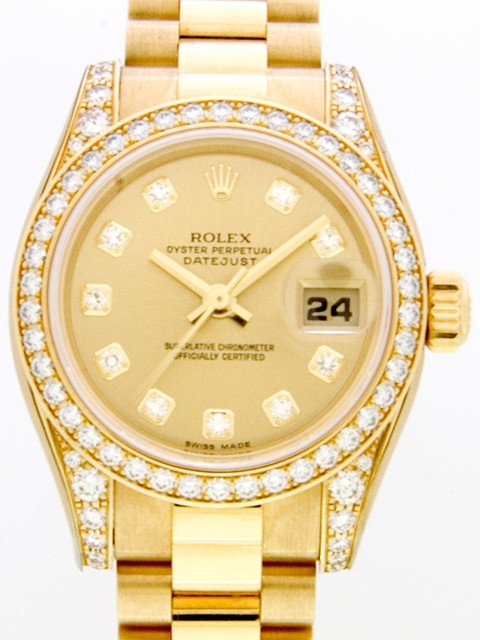 ロレックススーパーコピー ROLEX パーペチュアル デイトジャスト レディース 179158G シャンパン