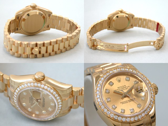 ロレックススーパーコピー ROLEX パーペチュアル デイトジャスト レディース 179138G シャンパン