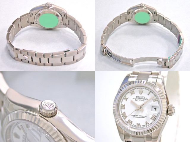 ロレックススーパーコピー ROLEX パーペチュアル デイトジャスト レディース 179179 オイスターブレス ホワイトローマ