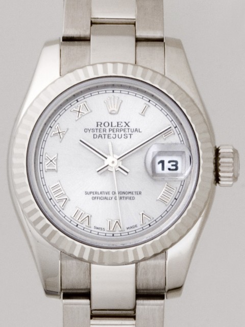 ロレックススーパーコピー ROLEX パーペチュアル デイトジャスト レディース 179179 オイスターブレス グレーローマ