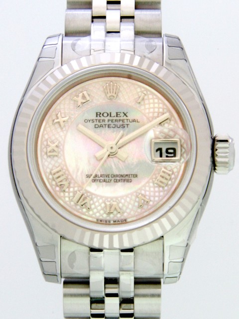 ロレックススーパーコピー ROLEX パーペチュアル デイトジャスト レディース 179174NRD ピンクシェルローマデコレーション