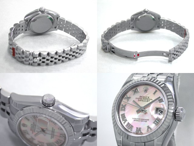ロレックススーパーコピー ROLEX パーペチュアル デイトジャスト レディース 179174NR ピンクシェルローマ