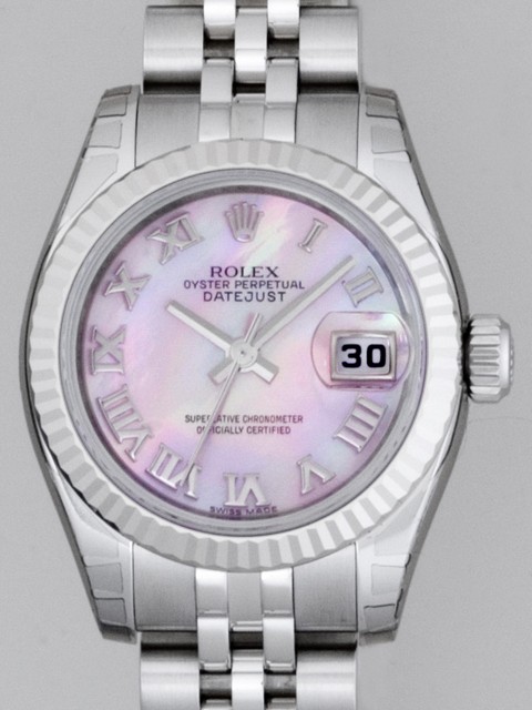 ロレックススーパーコピー ROLEX パーペチュアル デイトジャスト レディース 179174NR ピンクシェルローマ