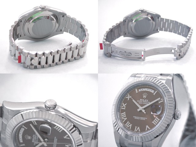 ロレックススーパーコピー ROLEX デイデイトII 218239 プレジデントブレス ブラウンローマ