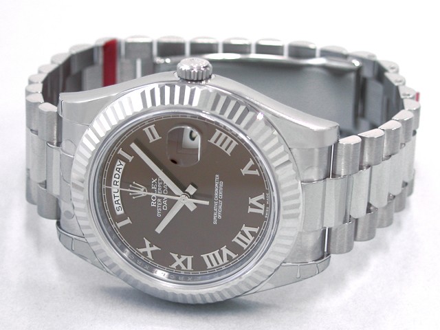 ロレックススーパーコピー ROLEX デイデイトII 218239 プレジデントブレス ブラウンローマ
