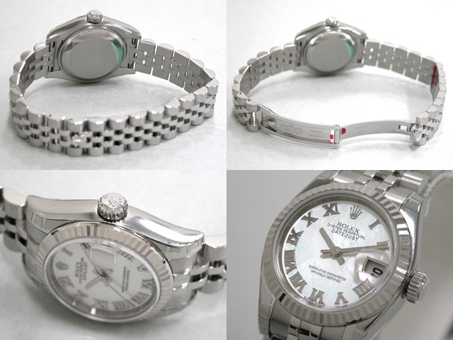 ロレックススーパーコピー ROLEX パーペチュアル デイトジャスト レディース 179174NR ホワイトシェルローマ