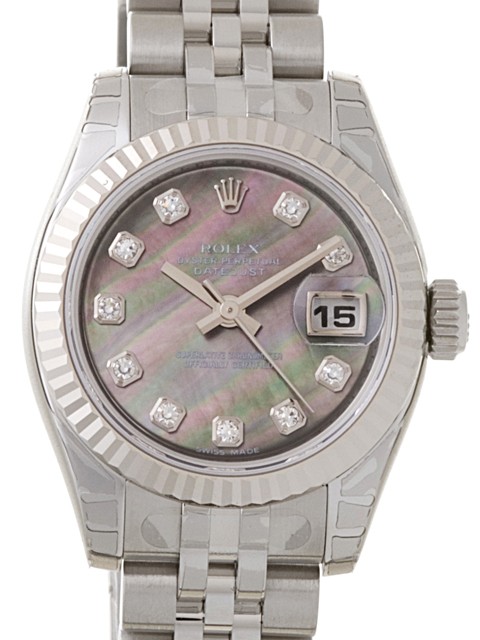 ロレックススーパーコピー ROLEX パーペチュアル デイトジャスト レディース 179174NG ブラックシェル