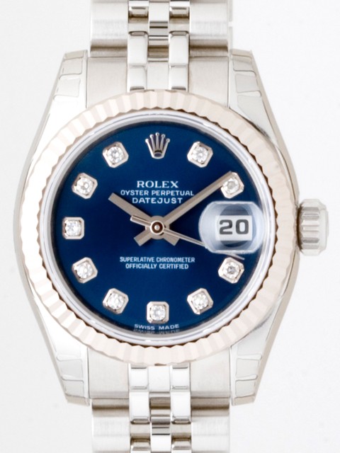 ロレックススーパーコピー ROLEX パーペチュアル デイトジャスト レディース 179174G ブルー