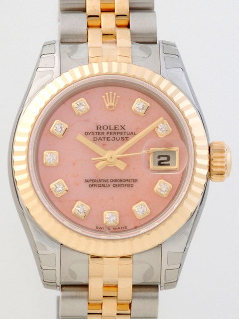 ロレックススーパーコピー ROLEX パーペチュアル デイトジャスト レディース 179173OPG ピンクオパール