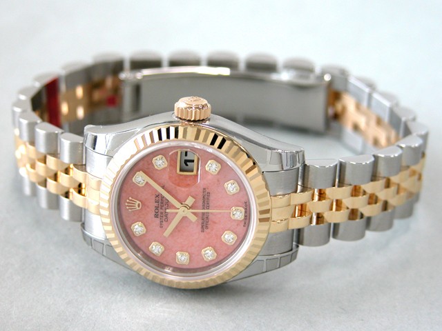 ロレックススーパーコピー ROLEX パーペチュアル デイトジャスト レディース 179173OPG ピンクオパール