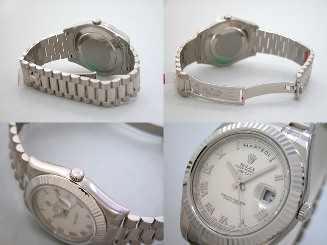 ロレックススーパーコピー ROLEX デイデイトII 218239 プレジデントブレス ホワイトローマ