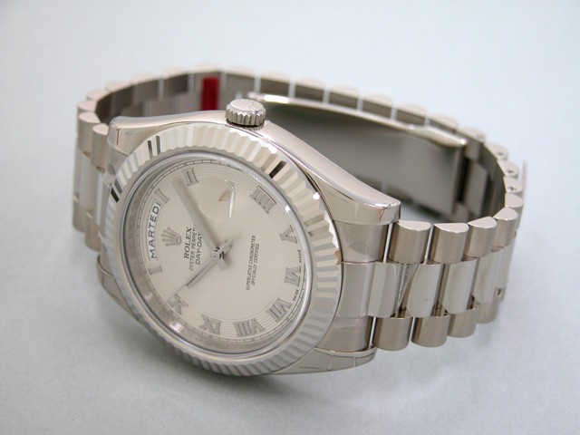 ロレックススーパーコピー ROLEX デイデイトII 218239 プレジデントブレス ホワイトローマ
