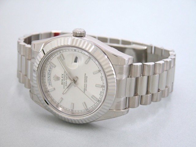 ロレックススーパーコピー ROLEX デイデイトII 218239 プレジデントブレス シルバー