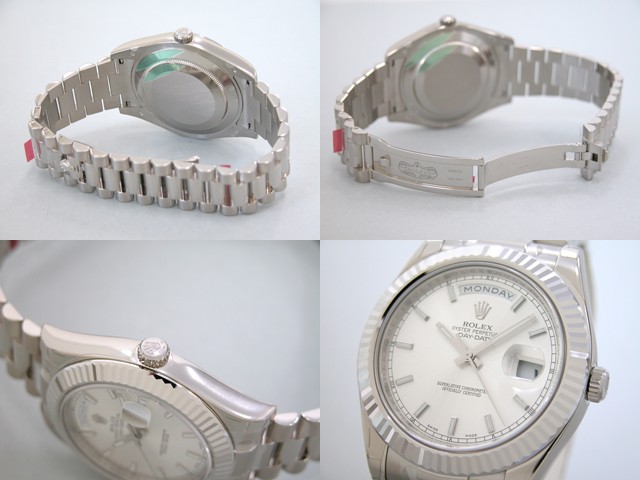 ロレックススーパーコピー ROLEX デイデイトII 218239 プレジデントブレス シルバー