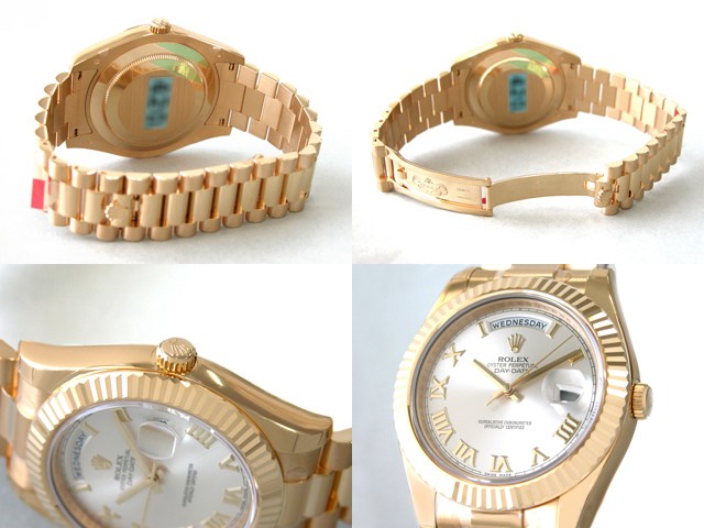ロレックススーパーコピー ROLEX デイデイトII 218238 プレジデントブレス シルバーローマ
