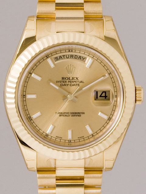 ロレックススーパーコピー ROLEX デイデイトII 218238 プレジデントブレス シャンパンバー