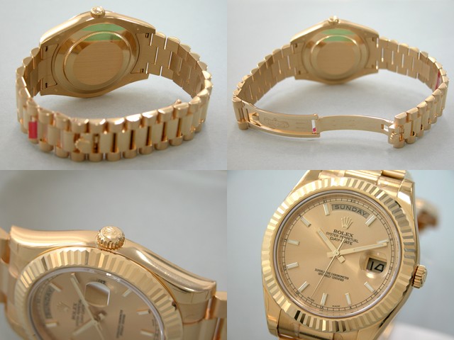 ロレックススーパーコピー ROLEX デイデイトII 218238 プレジデントブレス シャンパンバー