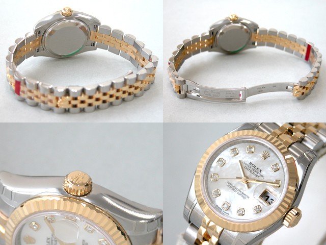ロレックススーパーコピー ROLEX パーペチュアル デイトジャスト レディース 179173NG ホワイトシェル