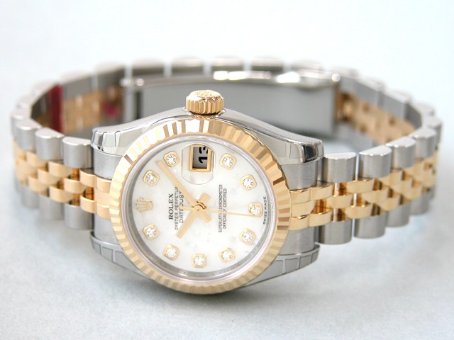 ロレックススーパーコピー ROLEX パーペチュアル デイトジャスト レディース 179173NG ホワイトシェル