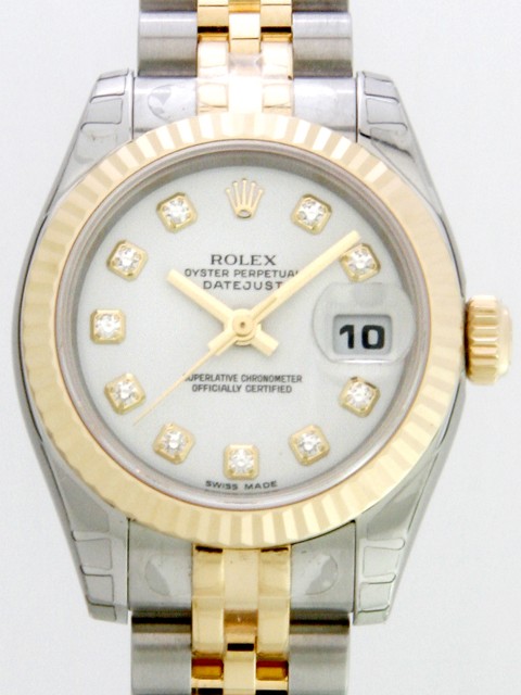 ロレックススーパーコピー ROLEX パーペチュアル デイトジャスト レディース 179173G ホワイト