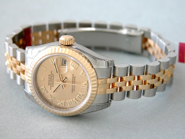 ロレックススーパーコピー ROLEX パーペチュアル デイトジャスト レディース 179173 シャンパンローマ