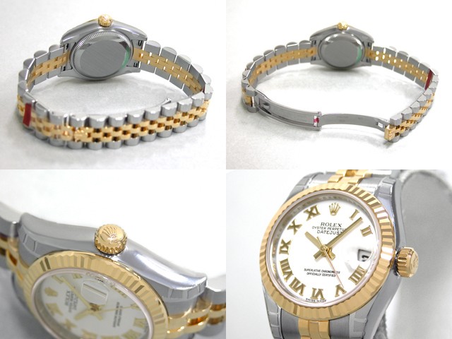 ロレックススーパーコピー ROLEX パーペチュアル デイトジャスト レディース 179173 ホワイトローマ