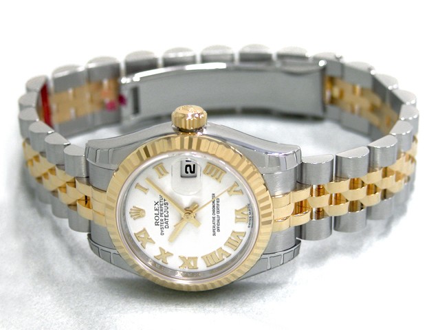 ロレックススーパーコピー ROLEX パーペチュアル デイトジャスト レディース 179173 ホワイトローマ