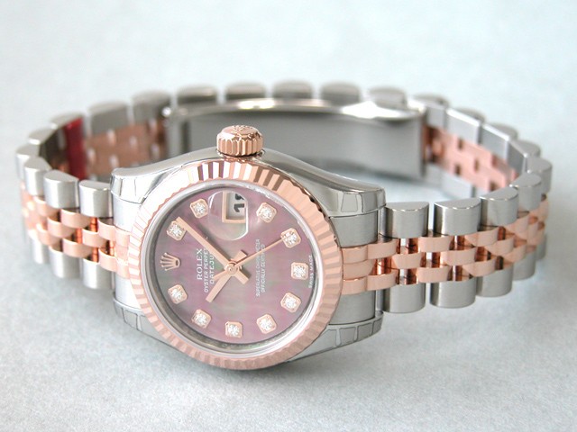ロレックススーパーコピー ROLEX パーペチュアル デイトジャスト レディース 179171NG ブラックシェル