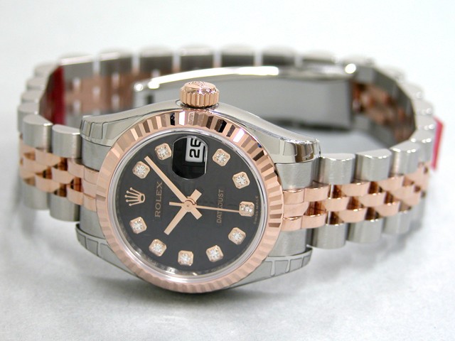 ロレックススーパーコピー ROLEX パーペチュアル デイトジャスト レディース 179171J ブラックコンピューター