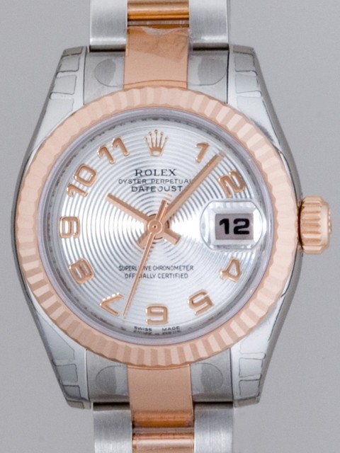 ロレックススーパーコピー ROLEX パーペチュアル デイトジャスト レディース 179171 オイスターブレス シルバーコンセットアラビア