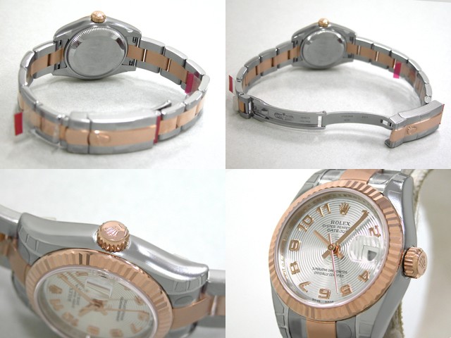 ロレックススーパーコピー ROLEX パーペチュアル デイトジャスト レディース 179171 オイスターブレス シルバーコンセットアラビア