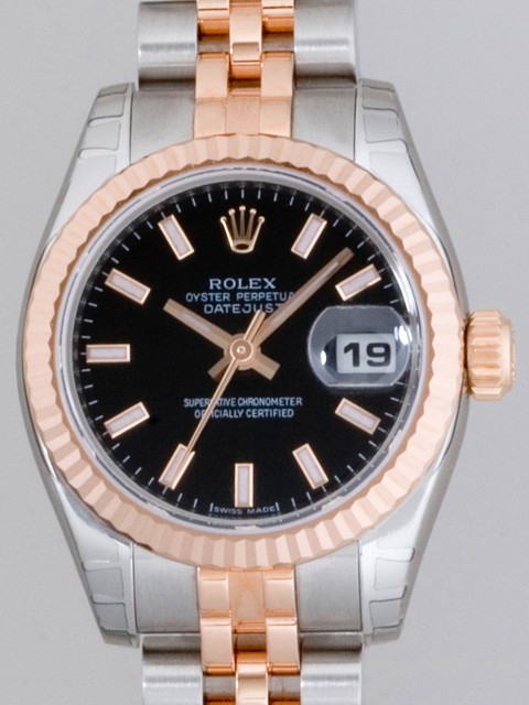 ロレックススーパーコピー ROLEX パーペチュアル デイトジャスト レディース 179171 ブラックバー