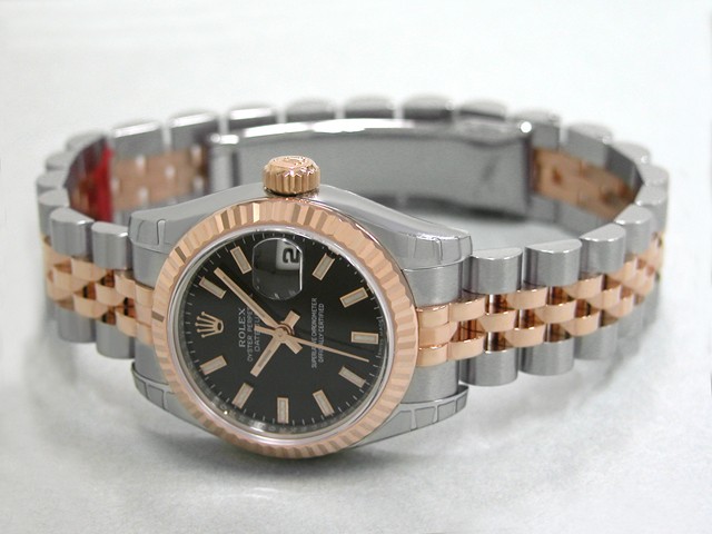 ロレックススーパーコピー ROLEX パーペチュアル デイトジャスト レディース 179171 ブラックバー