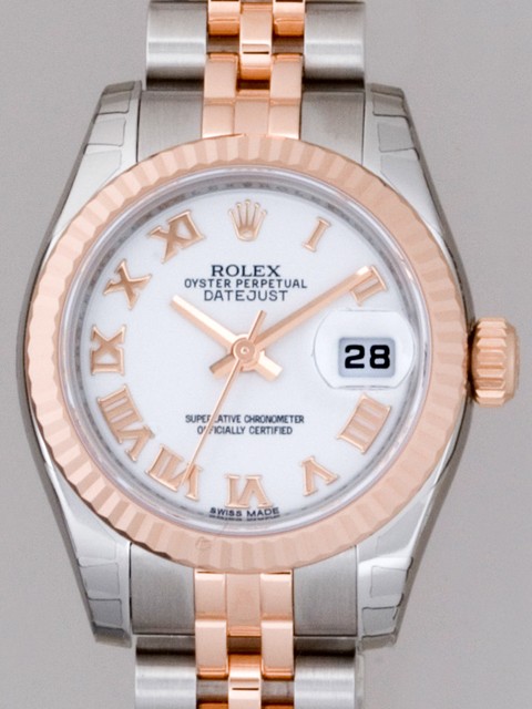 ロレックススーパーコピー ROLEX パーペチュアル デイトジャスト レディース 179171 ホワイトローマ