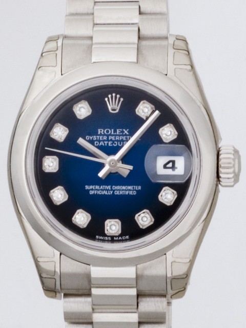 ロレックススーパーコピー ROLEX パーペチュアル デイトジャスト レディース 179166G ブルーグラデーション