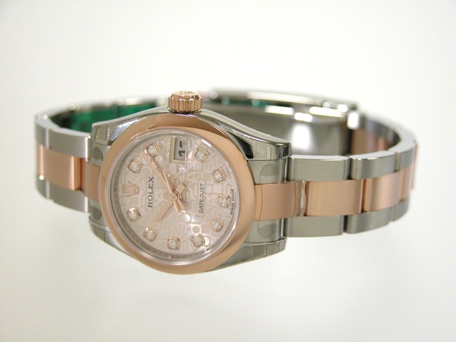 ロレックススーパーコピー ROLEX パーペチュアル デイトジャスト レディース 179161J オイスターブレス ピンクコンピューター