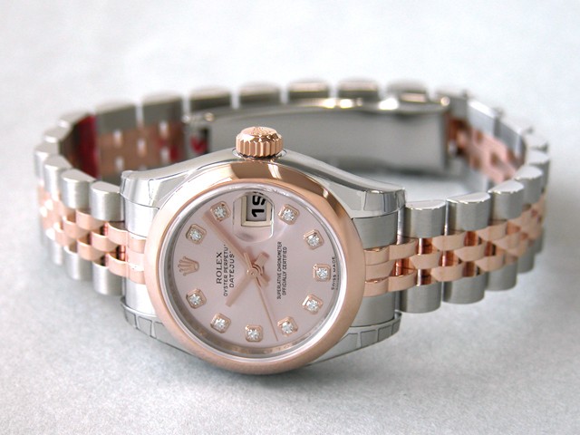 ロレックススーパーコピー ROLEX パーペチュアル デイトジャスト レディース 179161G ジュビリーブレス ピンク