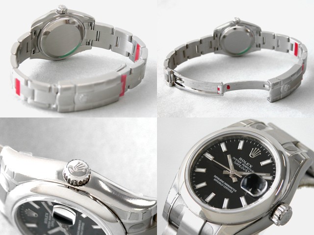 ロレックススーパーコピー ROLEX パーペチュアル デイトジャスト レディース 179160 オイスターブレス ブラック