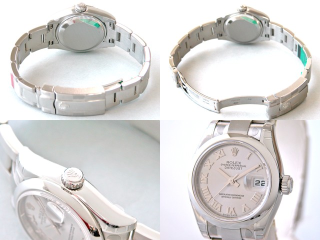 ロレックススーパーコピー ROLEX パーペチュアル デイトジャスト レディース 179160 オイスターブレス グレーローマ