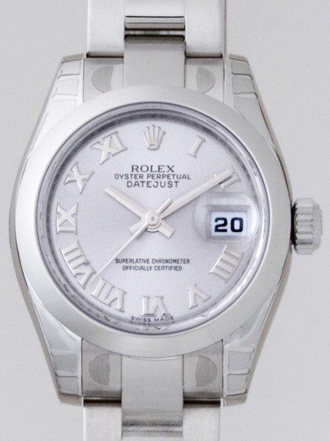 ロレックススーパーコピー ROLEX パーペチュアル デイトジャスト レディース 179160 オイスターブレス グレーローマ